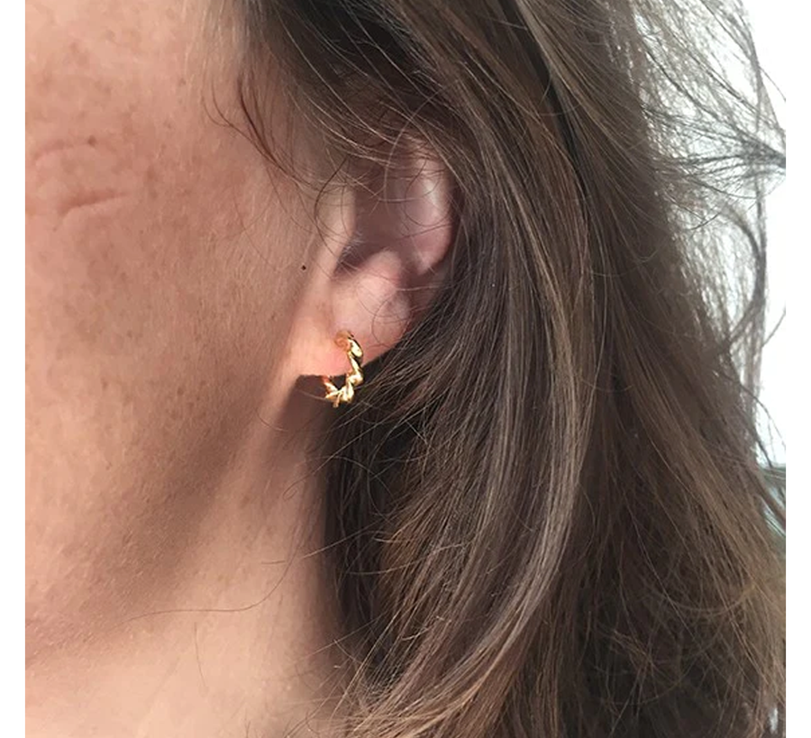 ombre claire, ombre claire uk stockist, found bath, found bath uk stockist, gold earrings, vermeil earrings, rotation gold hops earrings