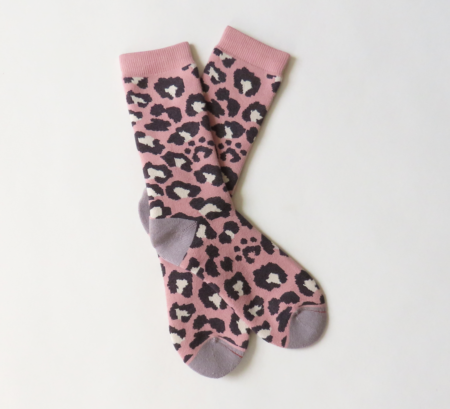 Rototo / Pale Pink Leopard Socks – Found Store Limited