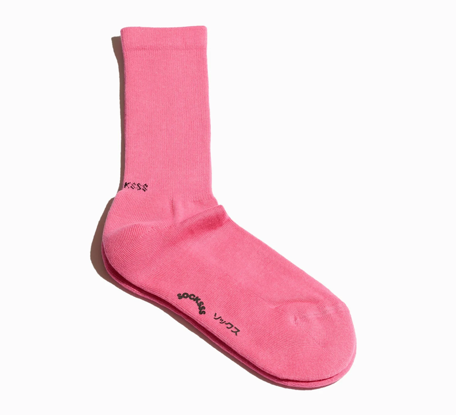 socksss, socksss stockist, socksss uk stockist, found bath, found bath uk stockist, solid plain socks, bubblegum pink socks