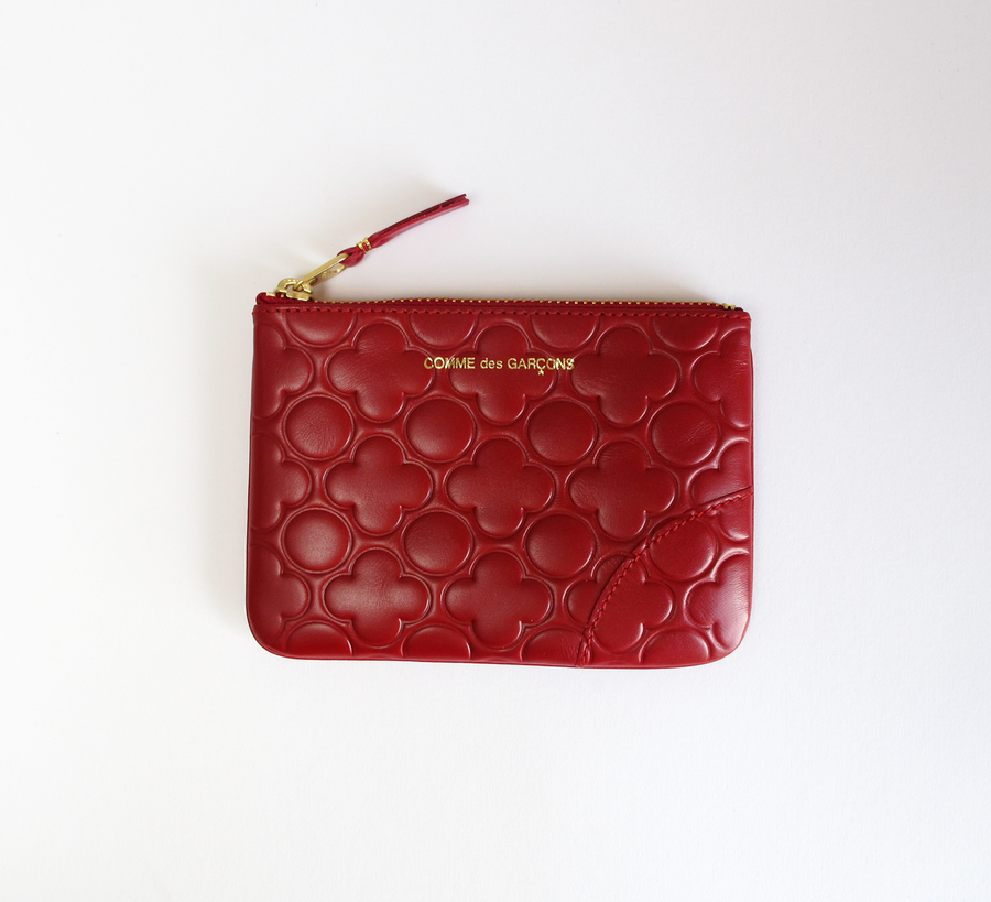 Comme des Garcons Wallet Embossed Red SA8100