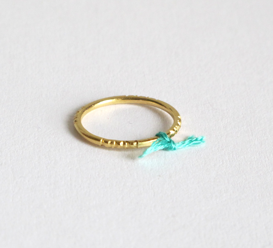 ombre claire, mint, green, gold, day ring, found bath, found bath uk stockist, jewellery